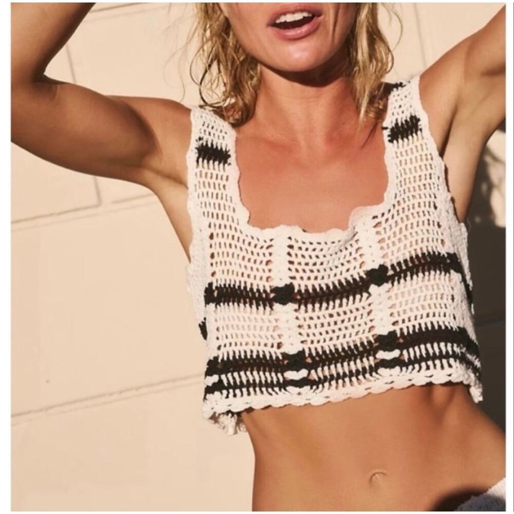 Free People Beach Donni Crochet Top Size Large
